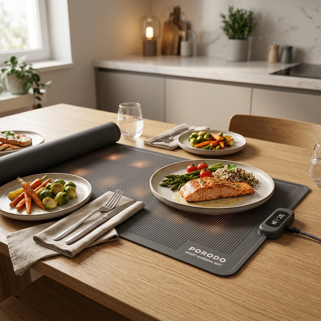 سفره و صفحه گرمکننده تاشو غذا Porodo Lifestyle Warming Food Mat
